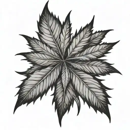 pot leaf tattoo design idea
