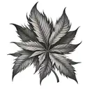 pot leaf tattoo design idea