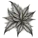 pot leaf tattoo design idea