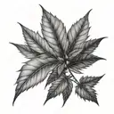 pot leaf tattoo design idea