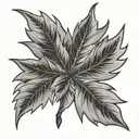 pot leaf with cartoon face tattoo design idea