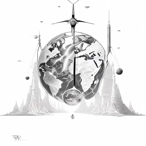 atlas holding the world on his shoulders tattoo design idea