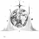 atlas holding the world on his shoulders tattoo design idea