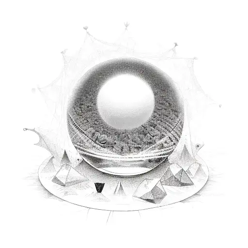 crystal ball tattoo design idea