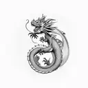 dragon chino tattoo design idea