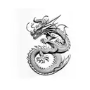 dragon chino tattoo design idea