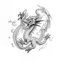dragon chino tattoo design idea