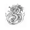 dragon chino tattoo design idea