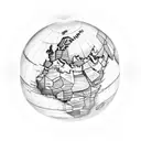 A stylized globe with interconnected lines, representing the IT professional's dedication to global connectivity and spreading positivity tattoo design idea