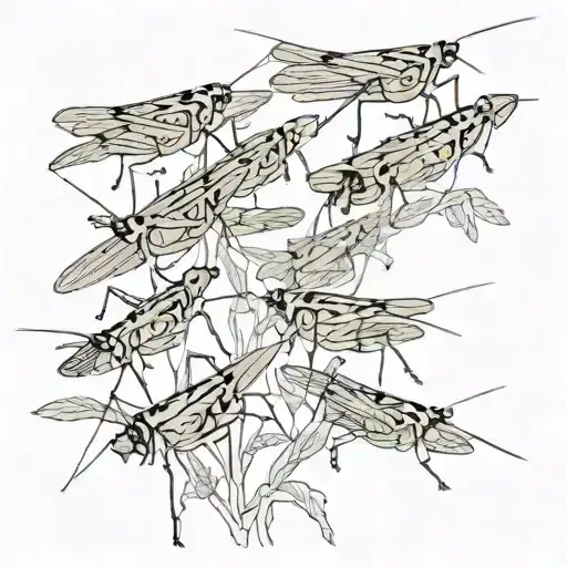locusts tattoo design idea