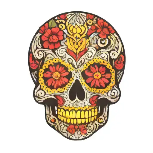 Sugar Skull tattoo design idea