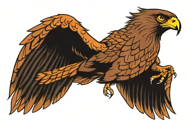 harrier hawk tattoo design idea