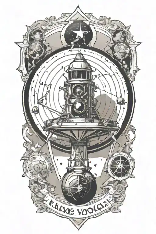 nasa voyager disc tattoo design idea