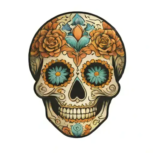 Sugar Skull tattoo design idea