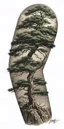 bonzai tree tattoo design idea