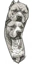 amstaff tattoo design idea