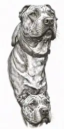 amstaff tattoo design idea