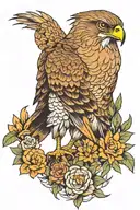 harrier hawk tattoo design idea