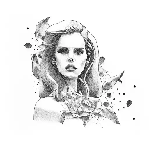 Lana del rey tattoo design idea