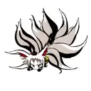 nine tail fox tattoo design idea