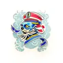 Bluey tattoo design idea