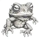 hungarian warrior toad tattoo design idea