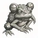 hungarian warrior toad tattoo design idea