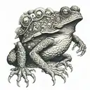 hungarian warrior toad tattoo design idea
