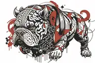 Hungarian ancestry Viking Pagan bulldog steel armor wooden shield tattoo design idea
