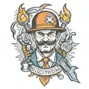 electrician tattoo design idea
