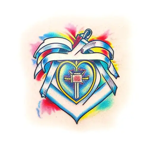 Sacred Heart tattoo design idea