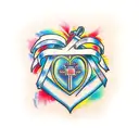 Sacred Heart tattoo design idea