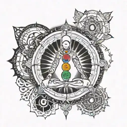 kundalini 7 chakras tattoo design idea