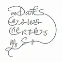 dates for me and my sisters 2001 2003 2004 written tattoo design idea