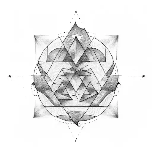 Triangle tattoo design idea