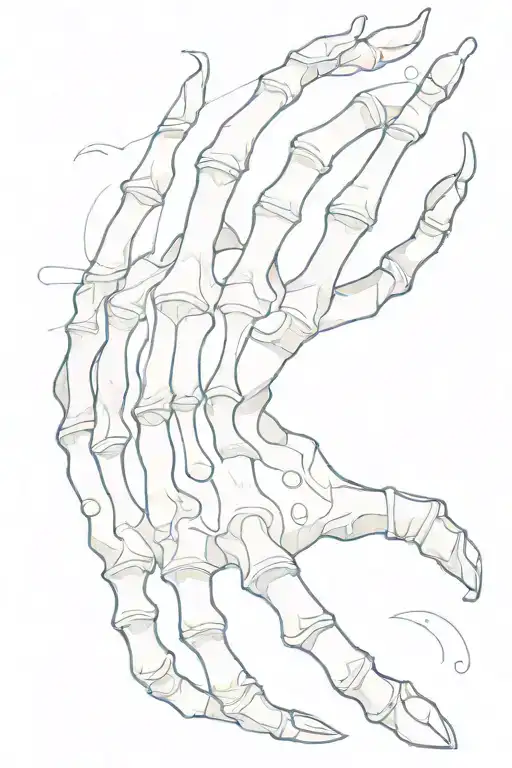 skeleton hand with an ethereal feeling, about $150 tattoo design idea