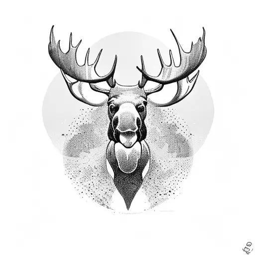 moose made out of chocolate tattoo design idea