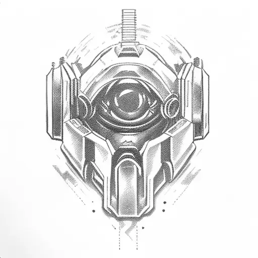 doom slayer with shotgun tattoo design idea