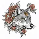 wolf tattoo design idea