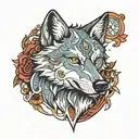 wolf tattoo design idea