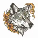 wolf tattoo design idea