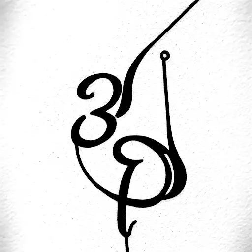 use birthdates 13-06-09 and 06-09-13 with creative fonts for numbers tattoo design idea