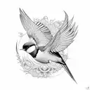 Swallow Bird tattoo design idea