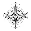 Arrow compass scorpion tattoo design idea