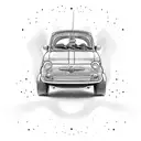 Fiat 500 Car tattoo design idea