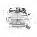 Fiat 500 Car tattoo design idea