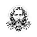 Jesus smoking weed tattoo design idea