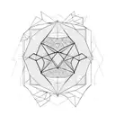 triangle with hexagon pattern inside tattoo design idea