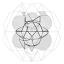 triangle with hexagon pattern inside tattoo design idea