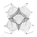 triangle with hexagon pattern inside tattoo design idea